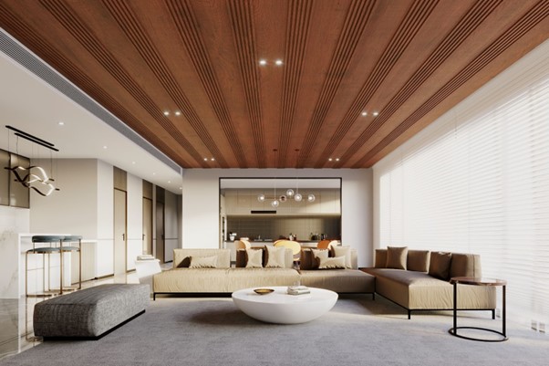 Fluted_wooden_ceiling_design_in_Reliance_Metro_Bangalore_CEO_cabin